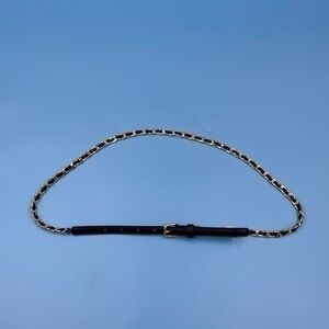 Vintage Ann Taylor Leather / Iron Chain Belt